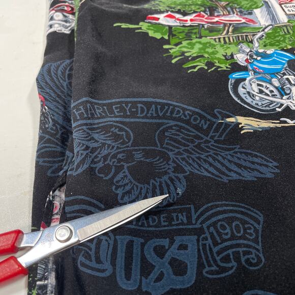 Harley Davidson Tori Richard Hawaiian Shirt Mens Medium Loop Collar Hula Biker - Picture 11 of 14